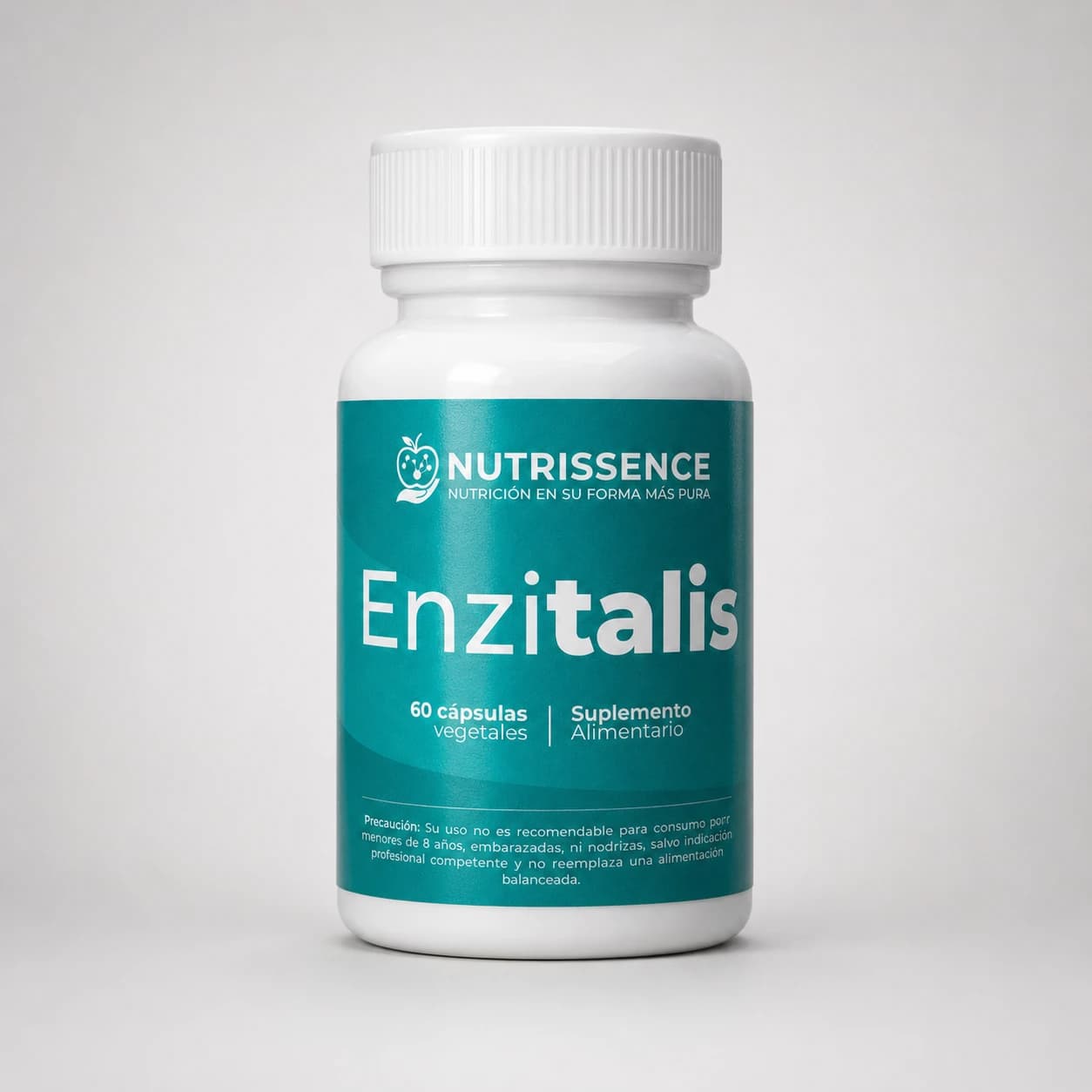 Frasco de Enzitalis de Nutrissence para control de histamina, inflamación sistémica y salud digestiva.